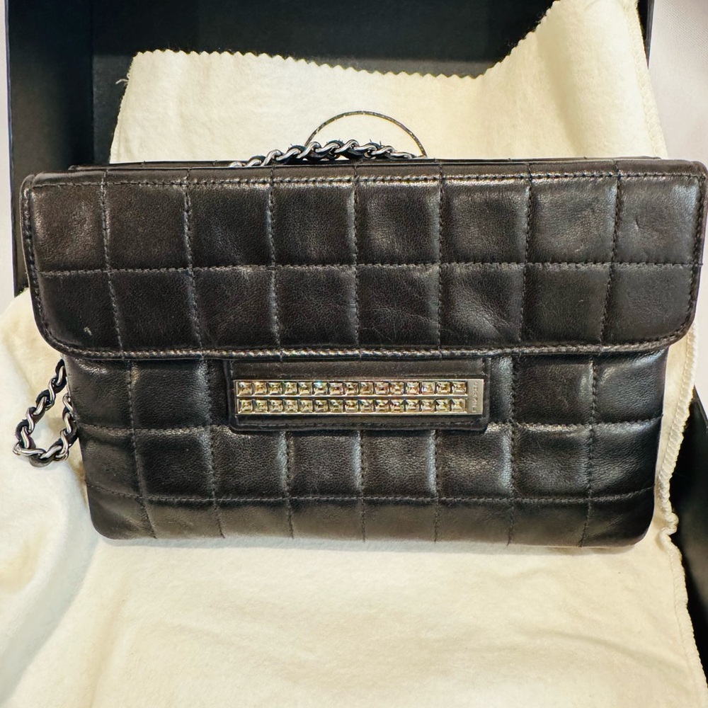 Chanel Black /Chocolate Bar Handbag